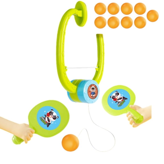 Godderr Toddler Ping Pong Trainer,Kids Indoor Hanging Table Tennis Training Device for 4-16y