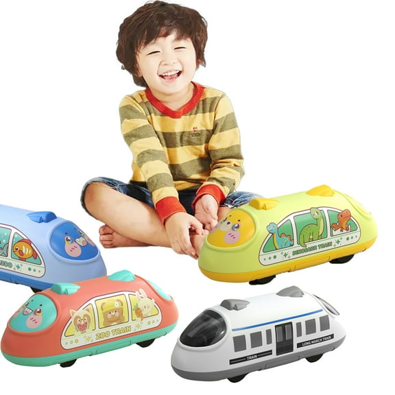 Godderr Toddler Toys Kids Train Alloy Simulation Train Small Toys Sliding Subway Train Toys 3-7 Years Boys Girls Gifts Birthday Party Favor
