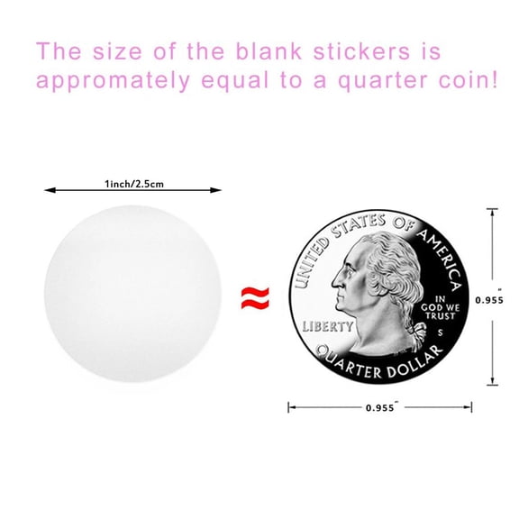 Godderr Transparency Round Stickers, Envelope Tab Sealer Package Round Clear Seal Labels Self Adhesive Stickers, Seal Label Gift Seal Sticker 4 Roll500 Stickers per Roll