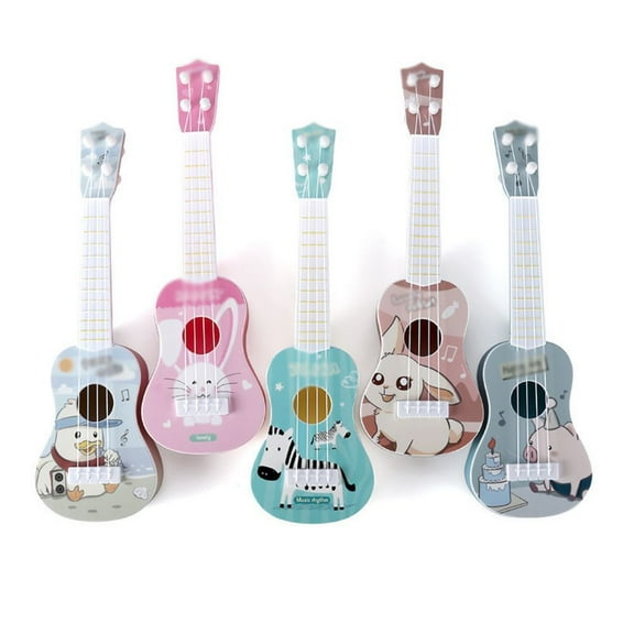 Godderr Ukulele Guitar Toys for Toddler Baby Music Toys Cartoon Animals Patterns Educational Toys 3+ Years Boys Girls Music Toys Gift