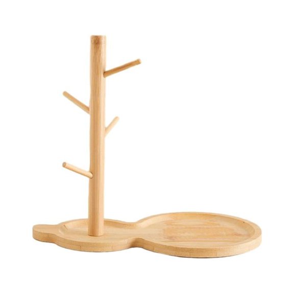 Godderr Wood Key Holder Rack,Jewelry Key Stand Hanging Storage Tray Decorative Storage Rack