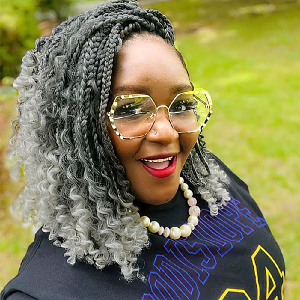 Box Braids With Curly Ends Clearance | 8 Packs Bohemian Box Braid With