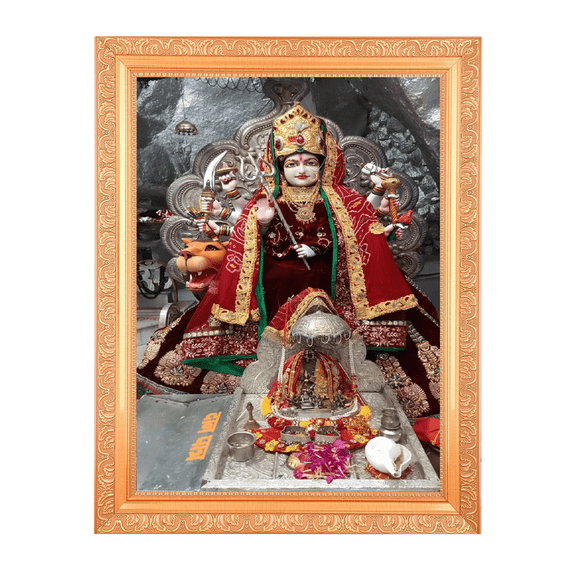 Goddess Durga Alluring Art Digital Print Photo In Wallhanging Artwork Frame {11 x 14 Inches} OR {27.94 X 35.56 Cm's} Religious Gifting