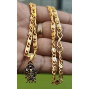 ANVIKA Goddess Durga Mata Gold Spiritual Pendant Necklace, 22 in, Brass