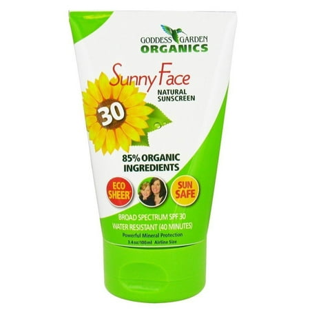 Goddess Garden Facial Natural Mineral Sunscreen - Spf 30 3.4 oz Lotion