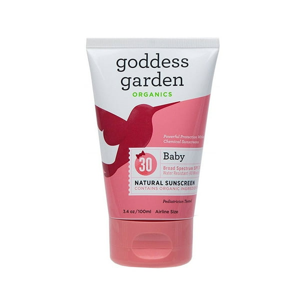 Goddess Garden Organics Baby SPF 30 Natural Sunscreen, Lotion, 3.4 ...