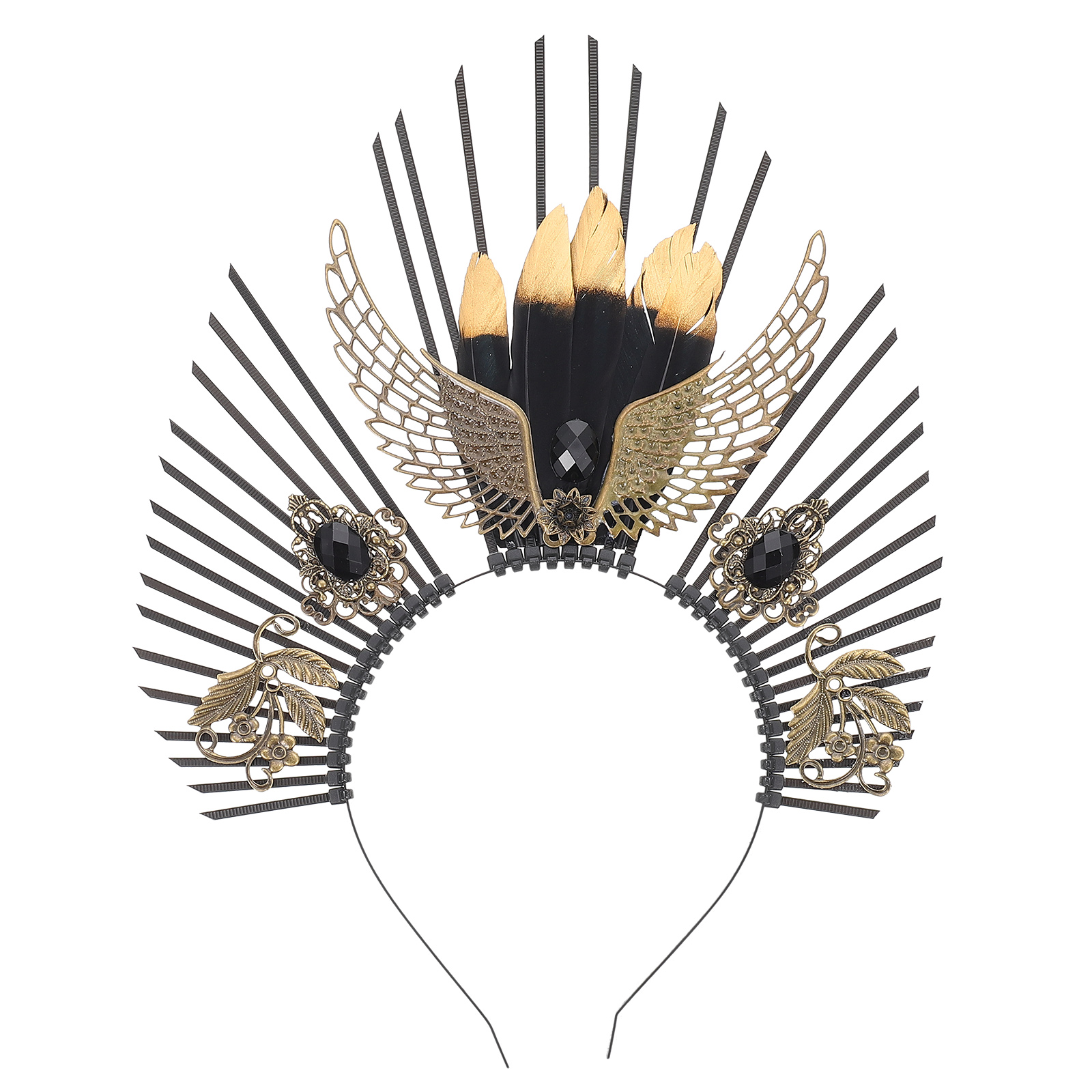 Goddess Headband Hair Headpiece Headdress Bridal Party Band Spiked