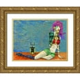 thumbnail image 1 of Goddess, Jami 14x12 Gold Ornate Wood Framed with Double Matting Museum Art Print Titled - Telephone, 1 of 4