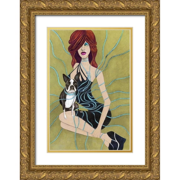 Goddess, Jami 17x24 Gold Ornate Wood Framed with Double Matting Museum Art Print Titled - Ruca