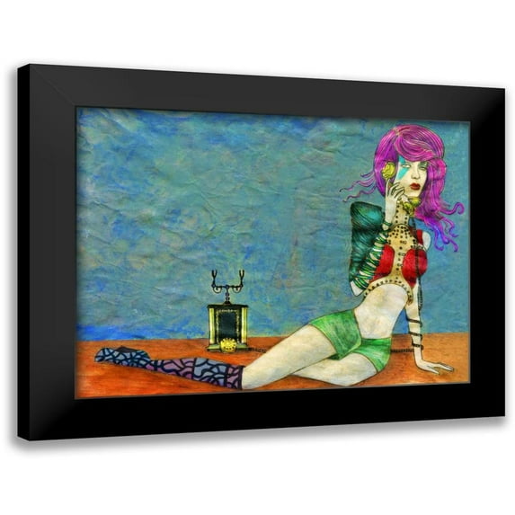 Goddess, Jami 18x15 Black Modern Framed Museum Art Print Titled - Telephone