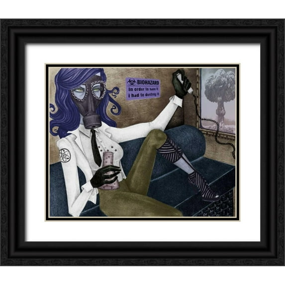 Goddess, Jami 24x20 Black Ornate Wood Framed with Double Matting Museum Art Print Titled - The Scientist