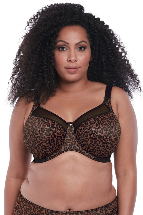 Kayla Support Underwire Bra (6162),36J,Dark Leopard