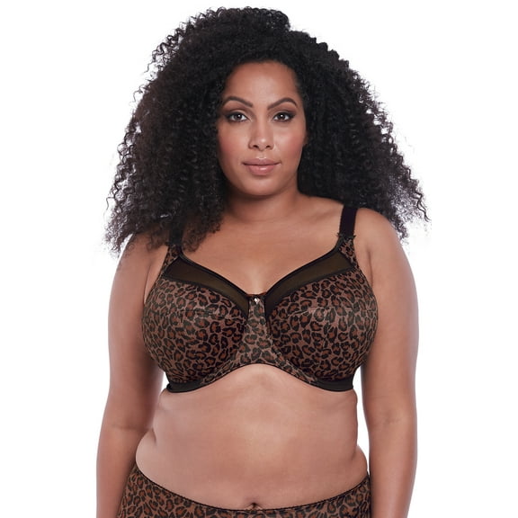 Goddess Kayla Support Underwire Bra (6162),38G,Dark Leopard