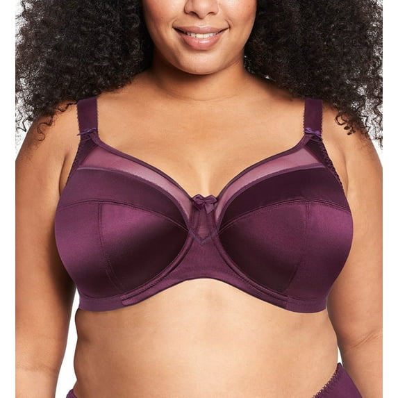 Goddess Keira Support Underwire Bra (6090),36L,Damson