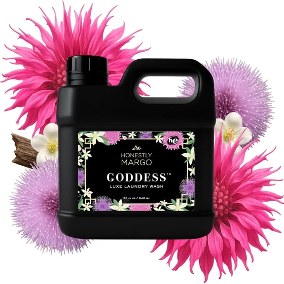 Goddess Luxury Laundry Detergent (32 oz, Pack of 1) Laundry Detergent Scented with Oud, Orange Blossom, Exotic Florals & Sandalwood | Delicate Laundry Detergent, Liquid Soap, 11 Loads