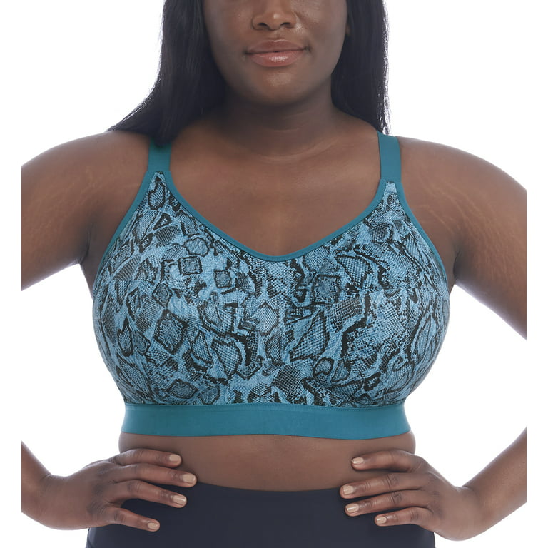 Goddess Non Wire Side Support Sports Bra (6912),36G,Teal 