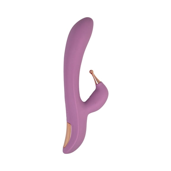 Goddess Tri-Tip Rechargeable Silicone Rabbit Vibrator, Lavender
