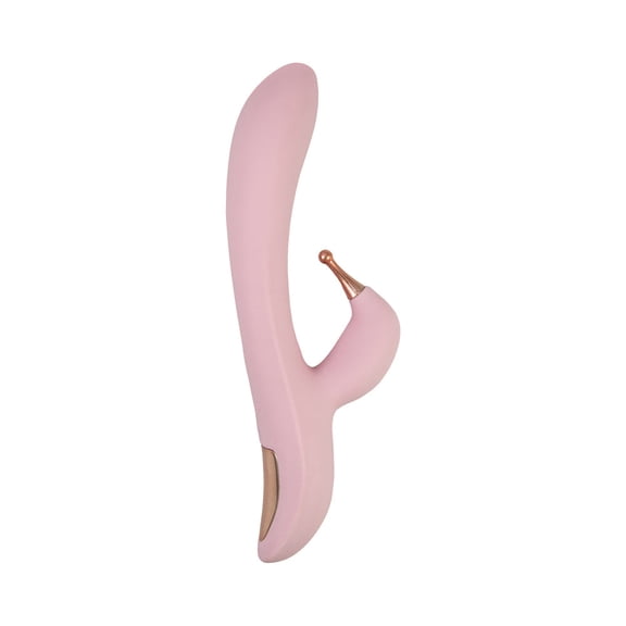 Goddess Tri-Tip Rechargeable Silicone Rabbit Vibrator, Pink