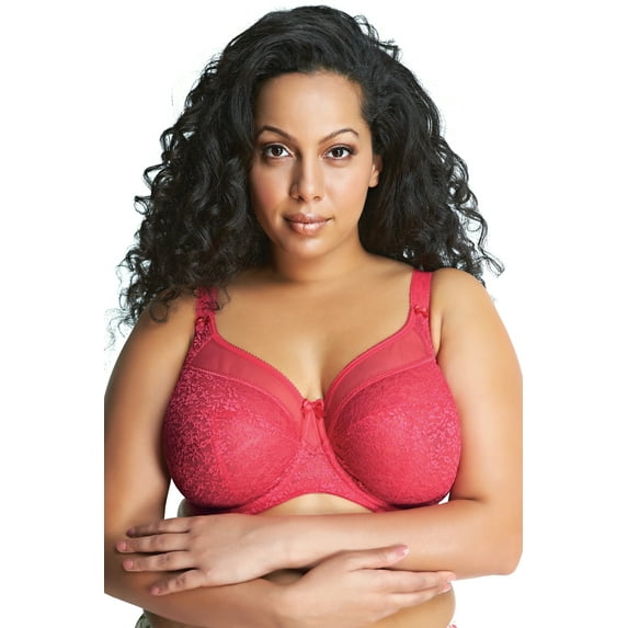 Goddess Women`s Adelaide Plus-Size Banded Underwired Bra, 46H, Red