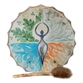 thumbnail image 1 of Goddess drum Gaia 4 elements, shaman drum, shamanic drum, world tree, moon drum, 1 of 6