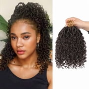 Goddess Locs Crochet Hair, 9 Packs Soft Boho Faux Locs with Curly Ends Bohemian Crochet Dreads for Women8inch,#4