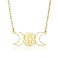 thumbnail image 1 of Goddess of the Triple Moon Stainless Steel Statement Necklace VAttract Jewelry Accessories, 1 of 4
