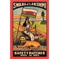 thumbnail image 1 of A Goddess sits by the banks of a river with a flag above her and a lion at her feet as a design for a matchbox label. Poster Print by unknown (24 x 36), 1 of 1