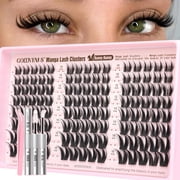 Goddvenus BUNNY Manga Lash Clusters Kit C Curl Wispy Individual Eyelash Clusters 10-16mm DIY Cluster Eyelash Extensions Anime False Eyelashes