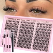 Goddvenus DIY Lash Extension Kit, Wispy Lash Clusters 300pcs C Curl 10-16mm Individual Lashes with Bond Seal & Tweezers