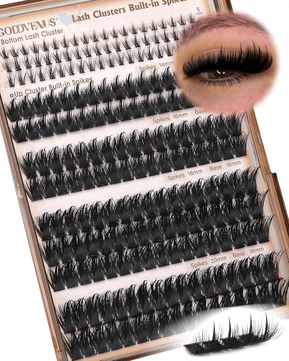 Goddvenus DIY Manga Lash Clusters, D Curve 12-18mm Spiky Cluster ...