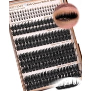 Goddvenus DIY Manga Lash Clusters, D Curve 12-18mm Spiky Cluster Eyelash Extensions with Bottom Lashes 213pcs Individual Eyelashes