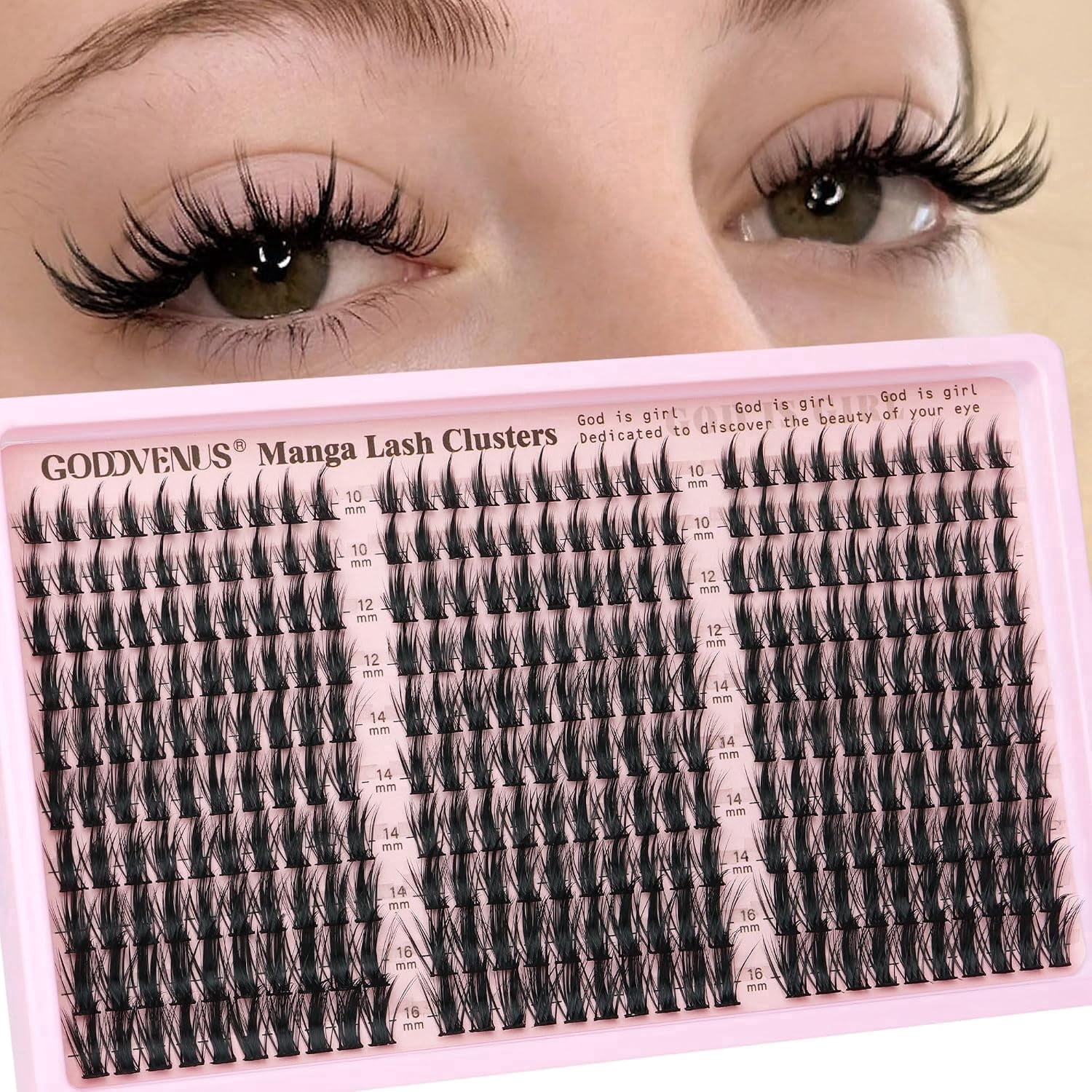 Goddvenus, Eyelash Clusters, 300 pcs, Wispy Fairy Individual Lashes ...