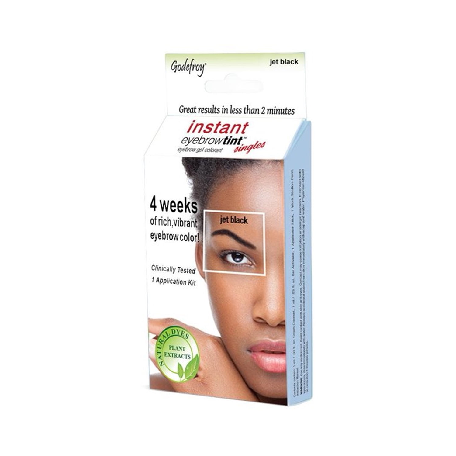 Godefroy Instant Eyebrow Tint Jet Black,Pack of 3