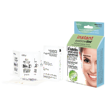 Godefroy Instant Eyebrow Tint,Dark Brown, 3 Application Kit
