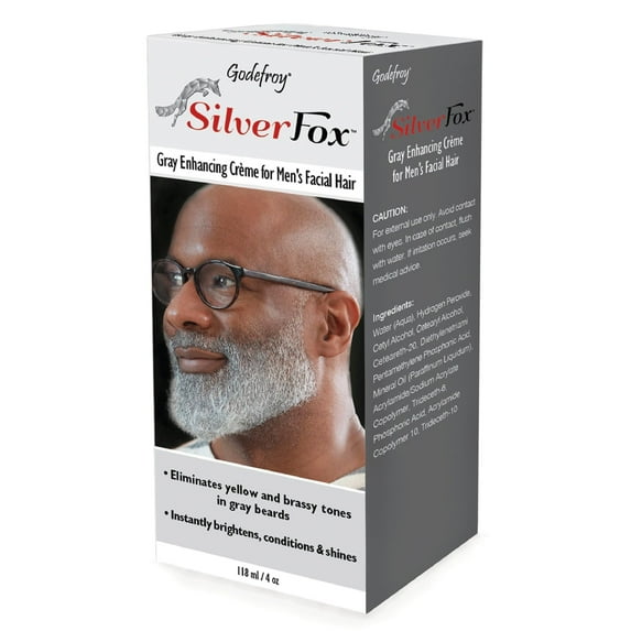 Godefroy Silver Fox Gray Enhancing Cream for Men's Facial Hair 4 Oz