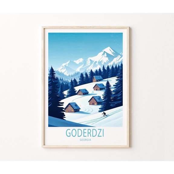 Goderdzi Georgia Resort Winter Wall Decor Home Decor Unframed Paper Print