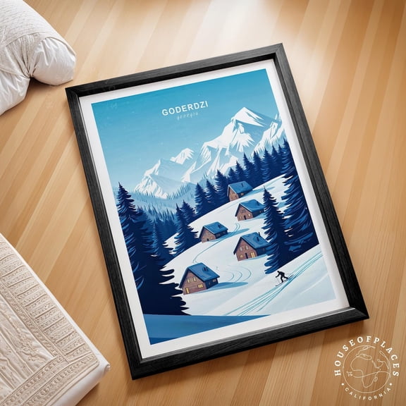 Goderdzi Georgia Skiing Winter Wall Art Home Decor