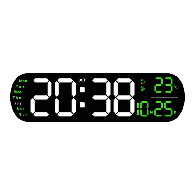 Godersi LED Wall Clock with Atmosphere Light Color Changing Temperature
