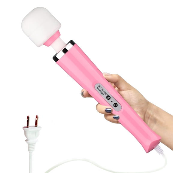 Godewogo 10-Speed High-Power Corded Handheld Massager, Deep Tissue Therapy for Woman, Muscle Pain Relief, Body Soreness Recovery, Powerful Vibration,Pink