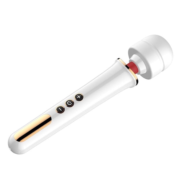 Godewogo Wand rechargeable personal stick massager - USB charging, 5 speeds and 10 modes, long-lasting battery for muscle relaxation, pain relief, office/home/exercise recovery - black,White,12.6"