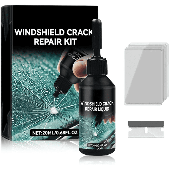 Godewogo Windshield Crack Repair Kit, 2026 New Upgraded Version Quick Glass Crack Repair Fluid, High Quality Crack Repair Fluid Tool, 1 sets