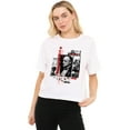 thumbnail image 1 of Godfather Don Collage Women's Boxy Cropped T-Shirt Casual Graphic Tee, 1 of 4