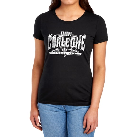 Godfather Don Corleone Text Women's T Shirt, Black, Medium