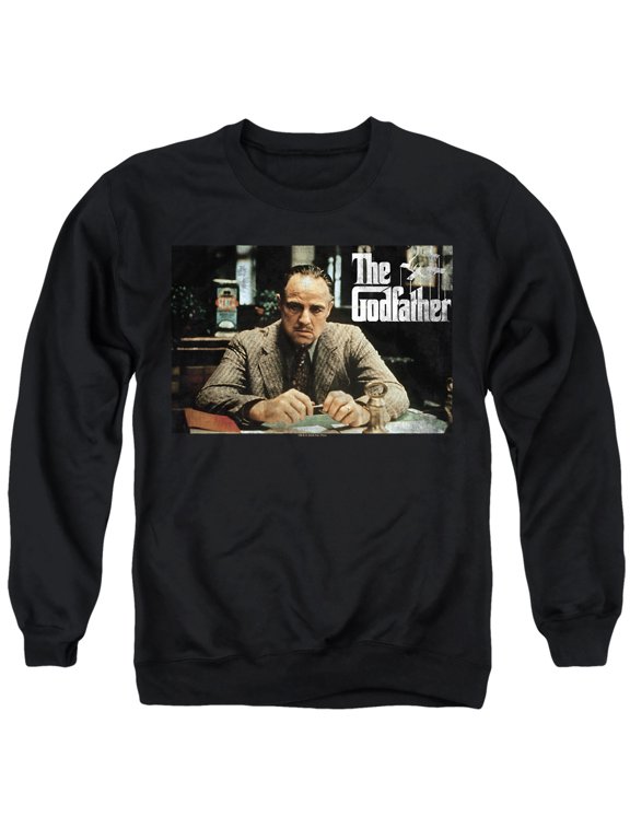 Godfather Don Pic Unisex Adult Crewneck Sweatshirt, Black, Medium