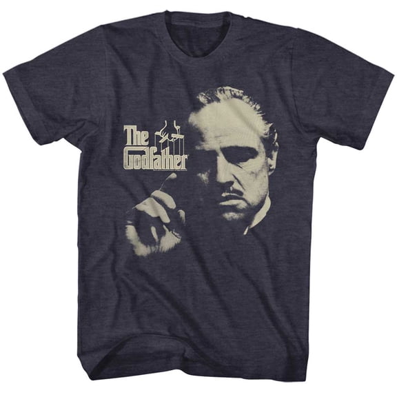 Godfather Finger Waggle Navy Heather Adult T-Shirt