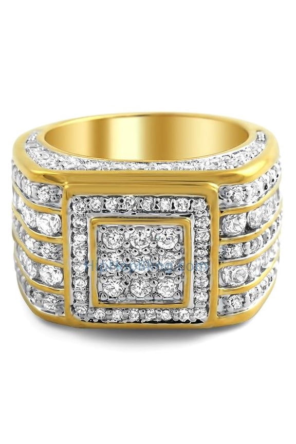 Godfather Gold Custom CZ Bling Bling Ring