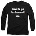 thumbnail image 1 of Godfather Gun Cannoli Unisex Adult Long-Sleeve T Shirt (2X-Large) Black, 1 of 2