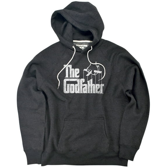 Godfather Logo Unisex Adult Slim Fit Pull-Over Heather Hoodie, Charcoal, Medium