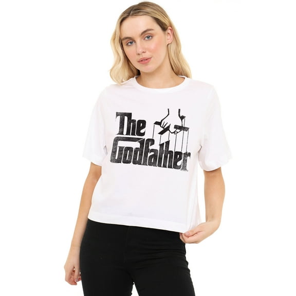 Godfather Logo Women's Boxy Cropped T-Shirt Casual Graphic Tee