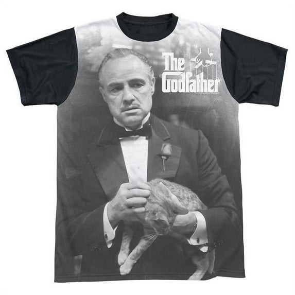 Godfather Men's Pet The Cat Sublimation T-shirt White